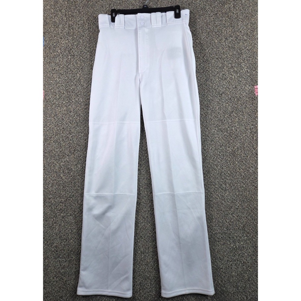 Mizuno White Baseball Pants Mens M 30x33 Polyester Straight Leg Athletic Uniform